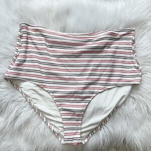 Aerie High Rise Striped Swimsuit Bottoms NWOT XXL CP
